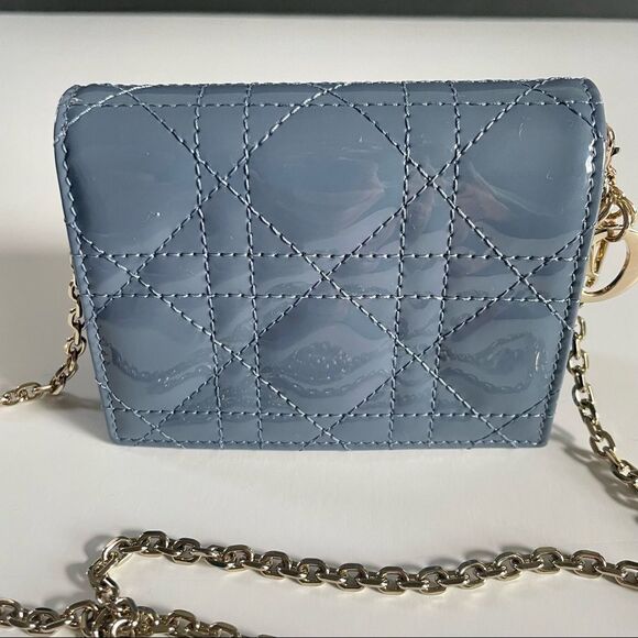 Christian Dior
Lady Dior Nano Card Holder Chain Pouch Cannage Quilt Patent Purse - Picture 1 of 16